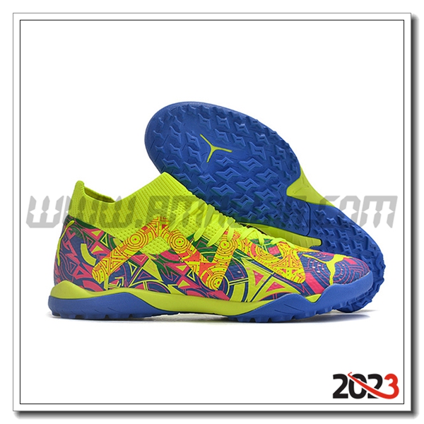 PUMA Scarpe Da Calcio Future X Powercat Tokyo Match TF Verde/Blu