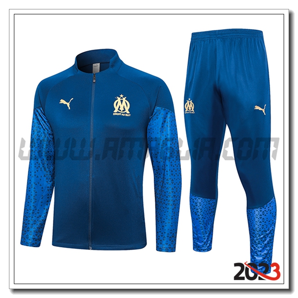 Tuta Allenamento Giacca Marsiglia Blu 2023 2024 -02