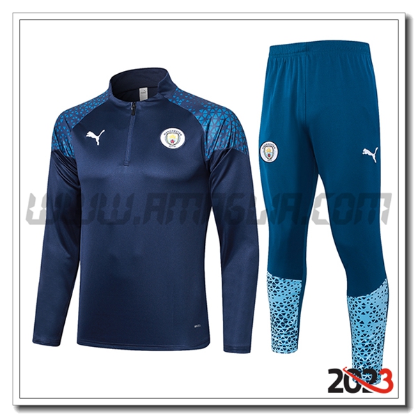Tuta Allenamento Manchester City blu marino 2023 2024 -02