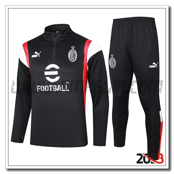 Tuta Allenamento AC Milan Nero 2023 2024 -03