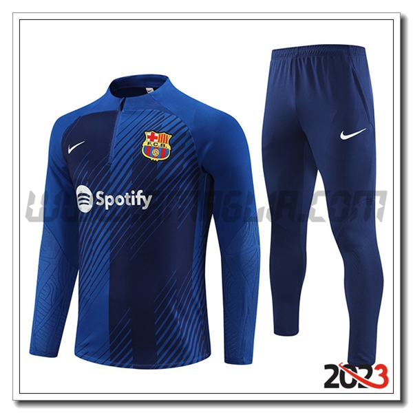 Tuta Allenamento FC Barcellona blu marino 2023 2024