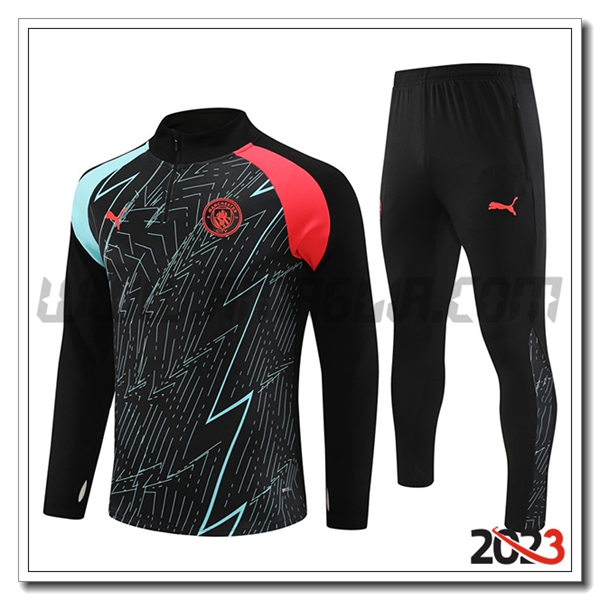 Tuta Allenamento Manchester City Nero 2023 2024 -02
