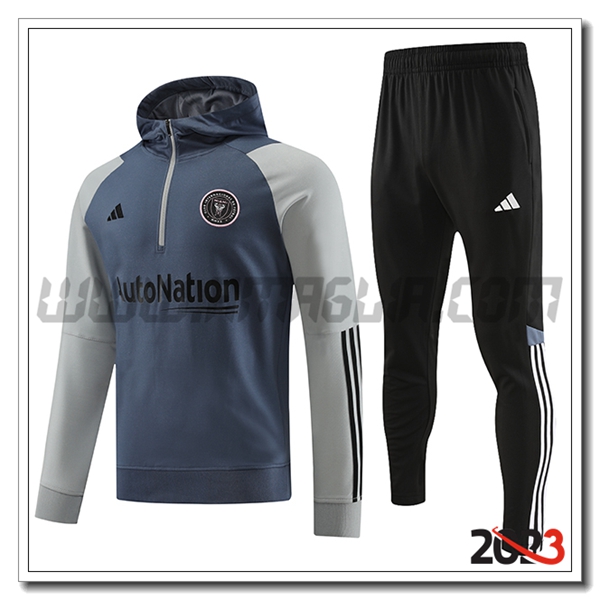 Tuta Giacca Con Cappuccio Inter Miami CF Grigio 2023 2024