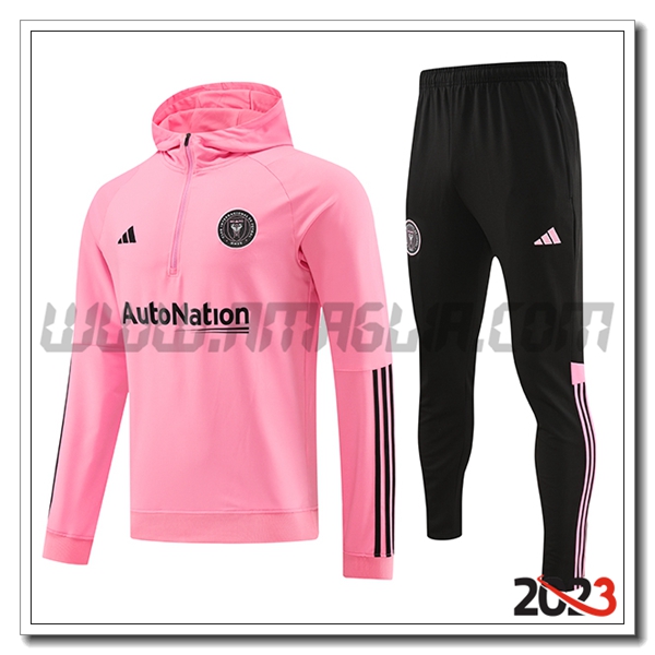 Tuta Giacca Con Cappuccio Inter Miami CF Rosa 2023 2024