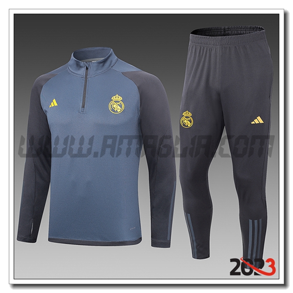 Tuta Allenamento Real Madrid Bambino Grigio 2023 2024