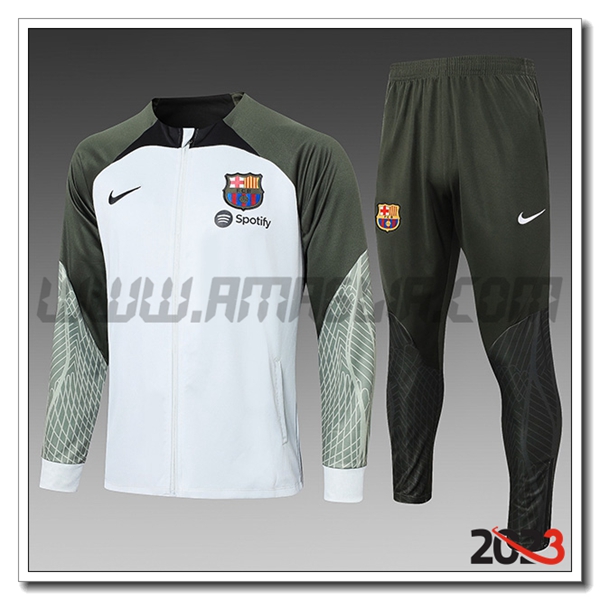 Tuta Allenamento FC Barcellona Bambino Verde 2023 2024 -05