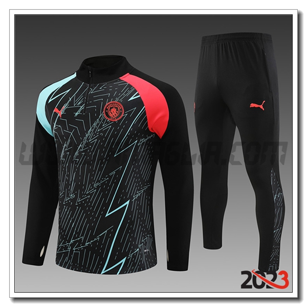 Tuta Allenamento Manchester City Bambino Nero 2023 2024 -02