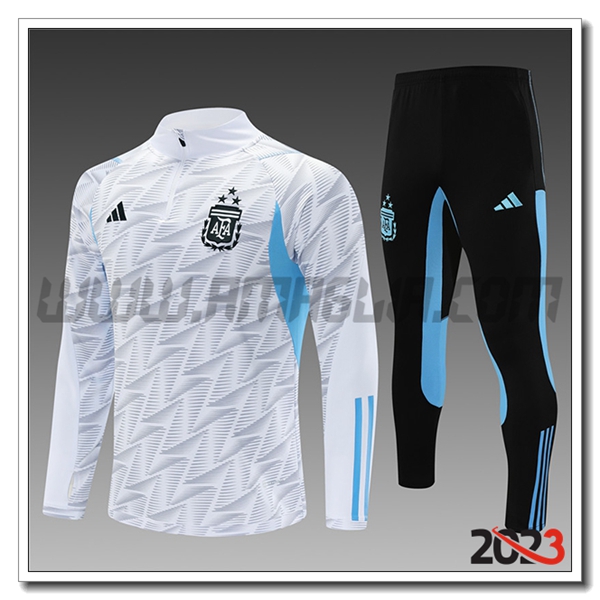 Tuta Allenamento Argentina Bambino Bianco 2023 2024