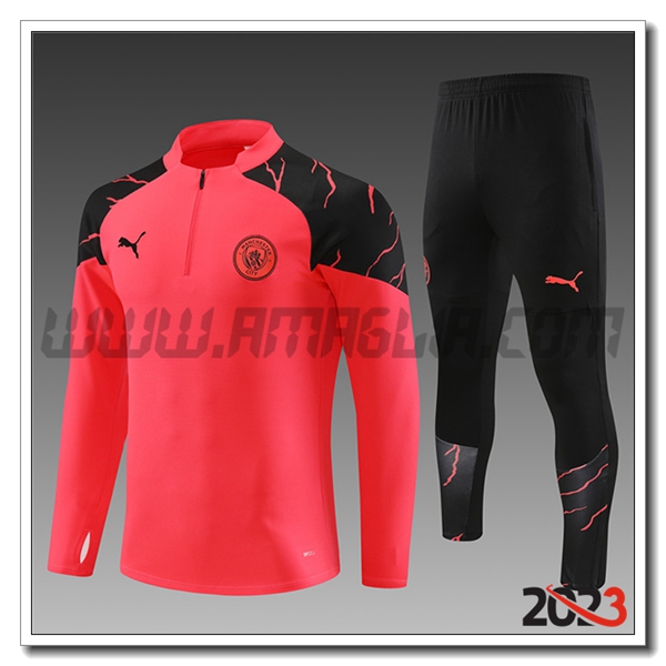 Tuta Allenamento Manchester City Bambino Rosso 2023 2024
