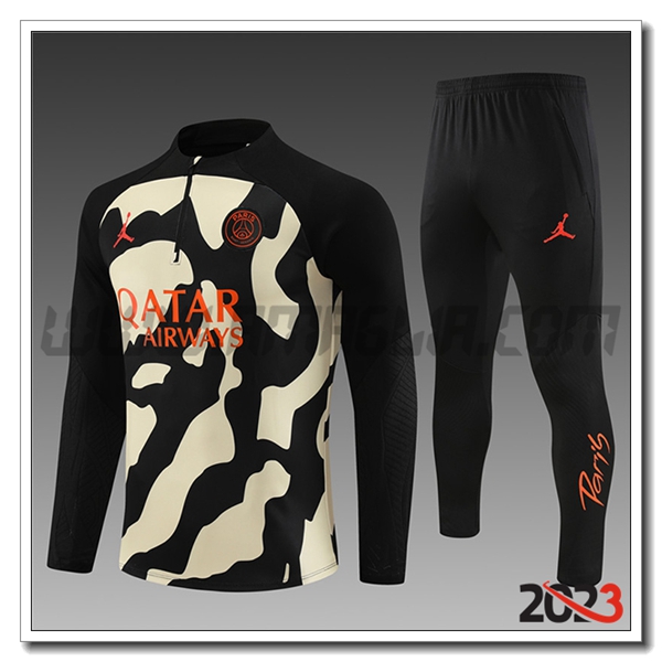 Tuta Allenamento PSG Bambino Giallo/Nero 2023 2024