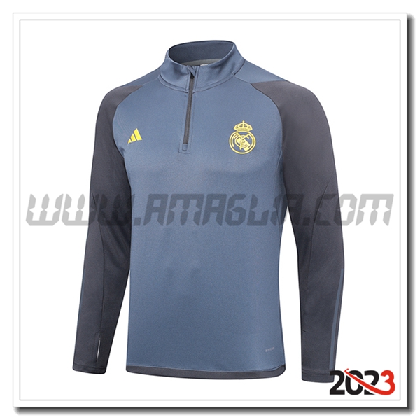 Felpa Allenamento Real Madrid Grigio 2023 2024 -02