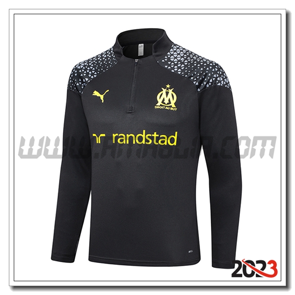 Felpa Allenamento Marsiglia Nero 2023 2024