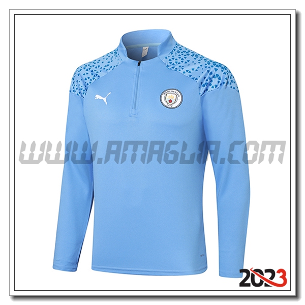 Felpa Allenamento Manchester City Blu 2023 2024 -02