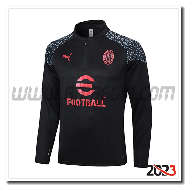 Felpa Allenamento AC Milan Nero 2023 2024