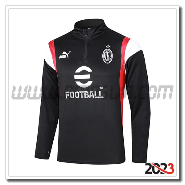 Felpa Allenamento AC Milan Nero 2023 2024 -02