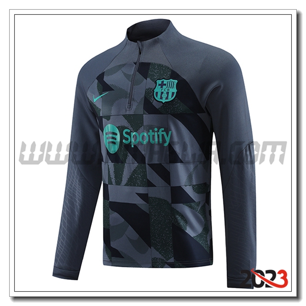 Felpa Allenamento FC Barcellona Grigio 2023 2024