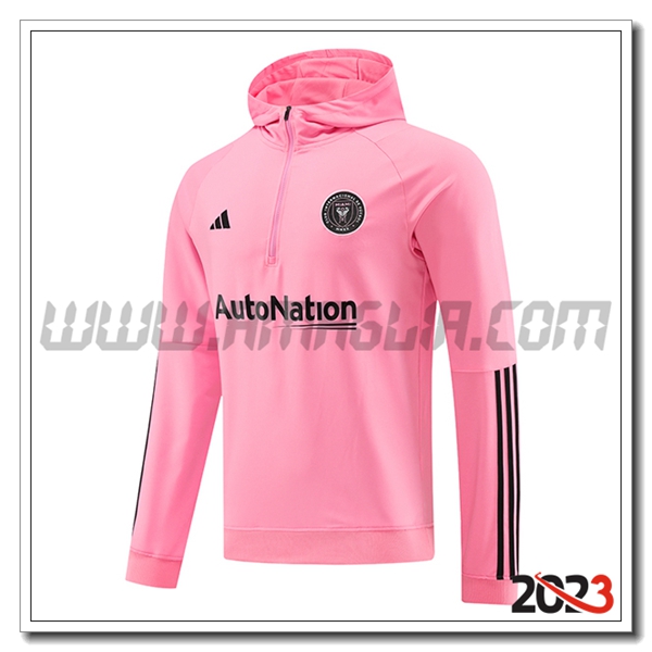 Felpa Allenamento Cappuccio Inter Miami CF Rosa 2023 2024