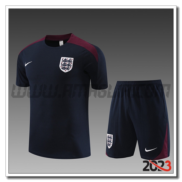 Kit Maglia Allenamento + Pantaloncini Inghilterra Bambino blu marino 2023 2024