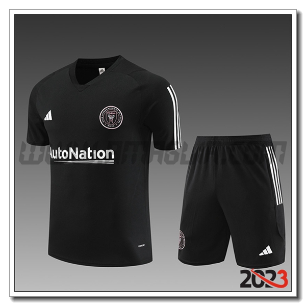 Kit Maglia Allenamento + Pantaloncini Inter Miami CF Bambino Nero 2023 2024