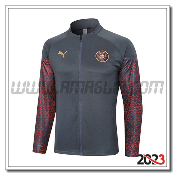 Giacca Calcio Manchester City Grigio Scuro 2023 2024