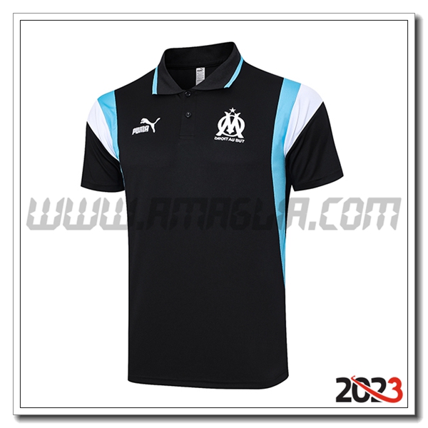 Maglia Polo Marsiglia Nero 2023 2024