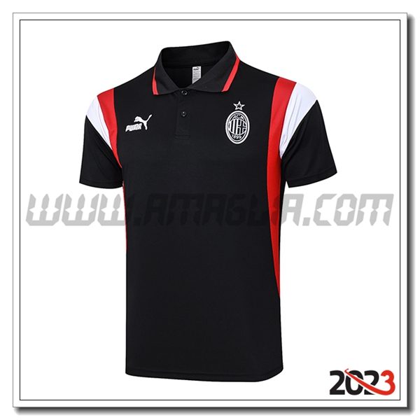 Maglia Polo AC Milan Nero 2023 2024 -04