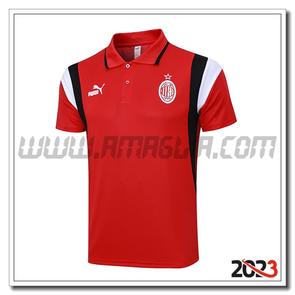 Maglia Polo AC Milan Rosso 2023 2024 -04