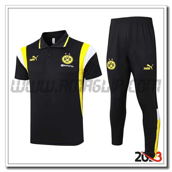 Kit Maglia Polo Dortmund Nero 2023 2024 -02