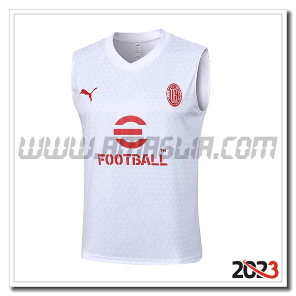 Canotta Allenamento AC Milan Bianco 2023 2024