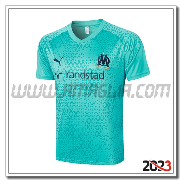T Shirt Allenamento Marsiglia Azzurro 2023 2024 -03