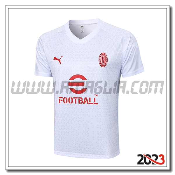 T Shirt Allenamento AC Milan Bianco 2023 2024