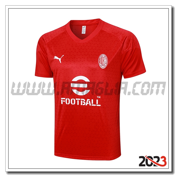 T Shirt Allenamento AC Milan Rosso 2023 2024 -02
