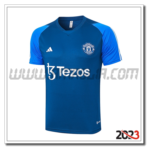 T Shirt Allenamento Manchester United Blu 2023 2024