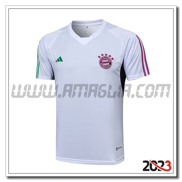 T Shirt Allenamento Bayern Monaco Bianco 2023 2024 -02