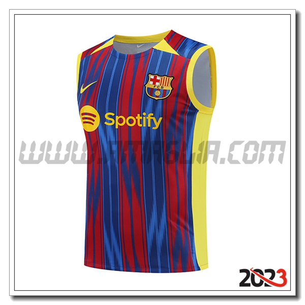 Canotta Allenamento FC Barcellona Rosso/Blu 2023 2024 -02