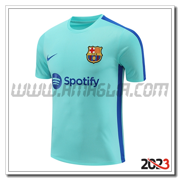 T Shirt Allenamento FC Barcellona Azzurro 2023 2024 -02