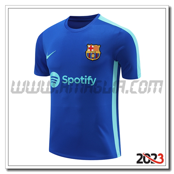 T Shirt Allenamento FC Barcellona Blu 2023 2024 -03
