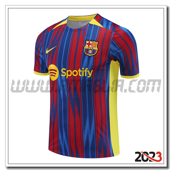 T Shirt Allenamento FC Barcellona Rosso/Blu 2023 2024