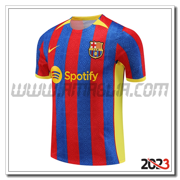 T Shirt Allenamento FC Barcellona Rosso/Blu 2023 2024 -03