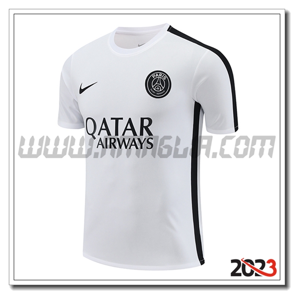 T Shirt Allenamento PSG Bianco 2023 2024 -06
