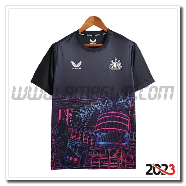 T Shirt Allenamento Newcastle Nero 2023 2024 -03