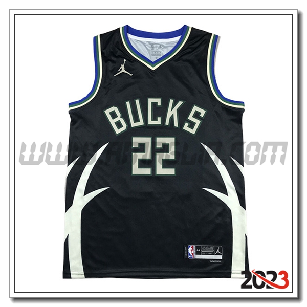 Maglia Milwaukee Bucks (MIDDLETON #22) 2023/24 Nero
