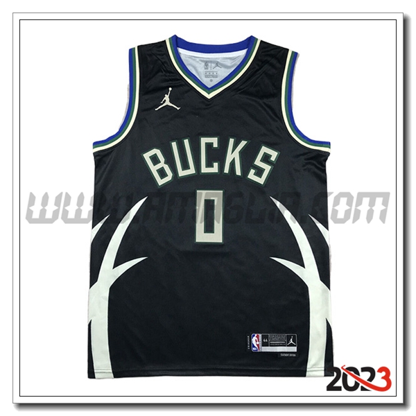 Maglia Milwaukee Bucks (LILLARD #0) 2023/24 Nero