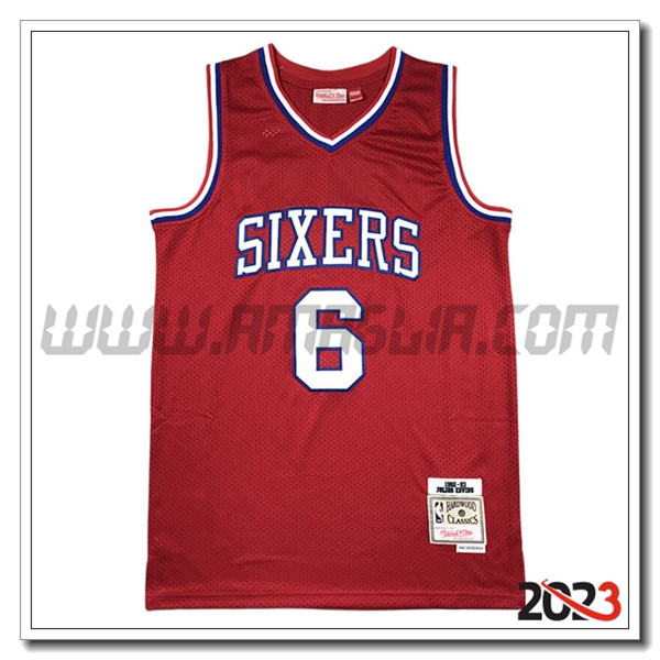 Maglia Philadelphia 76ers (ERVING #6) 2023/24 Rosso
