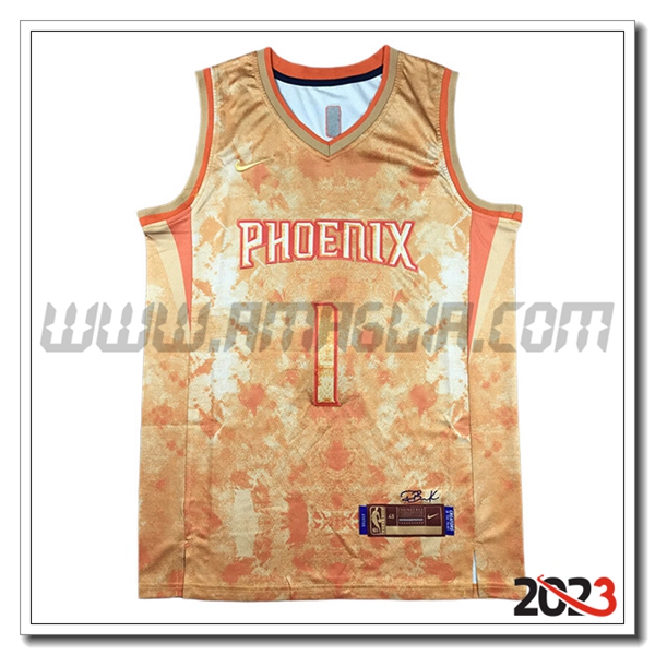 Maglia Phoenix Suns (BOOKER #1) 2023/24 Giallo