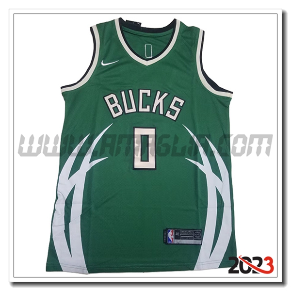 Maglia Milwaukee Bucks (LILLARD #0) 2023/24 Verde