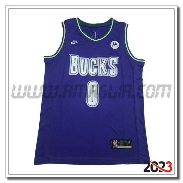 Maglia Milwaukee Bucks (LILLARD #0) 2023/24 Blu