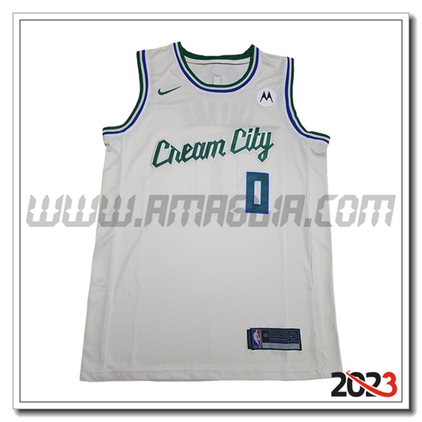 Maglia Milwaukee Bucks (LILLARD #0) 2023/24 Bianco
