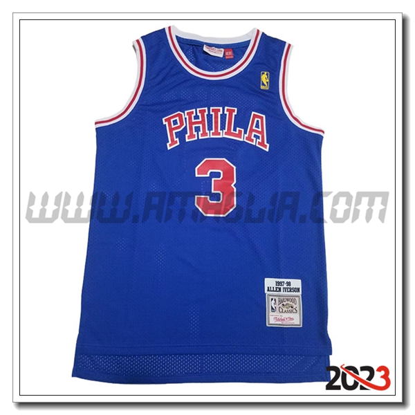 Maglia Philadelphia 76ers (IVERSON #3) 2023/24 Blu