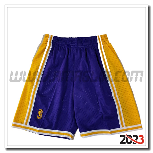 Pantalonicinis NBA Los Angeles Lakers 2023/24 viola/Giallo -02